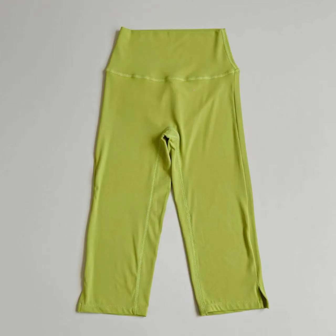 Nackte Yoga-Hose für Damen, dehnbar, hochtailliert, Hüftlift, Bauchtraining, Fitness, Supermodel-Cropped-Hose, Sport-Laufhose – Detail 6