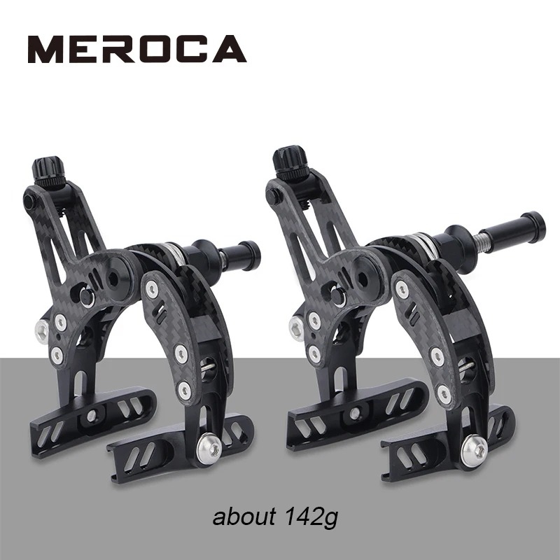 

MEROCA Carbon Fiber Road Bicycle Pull Brake 1 Pair Caliper C Brake Ultralight 142g Dual-Pivot C Caliper Brake Cycling Accessory