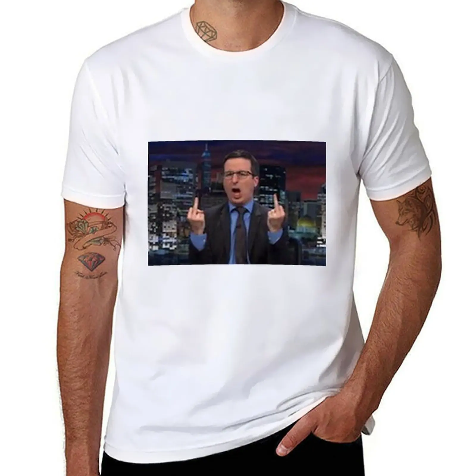 Funny Oliver John T-Shirt All Weather Casual Short Sleeve