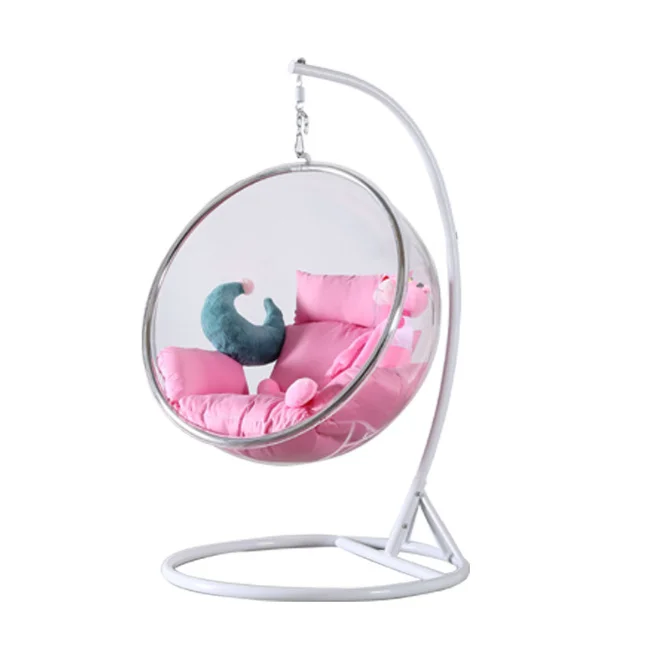 Hot Sell Hanging Swing Egg Chair Round Clear Revolving Bubble Acrylic Chair Living Room