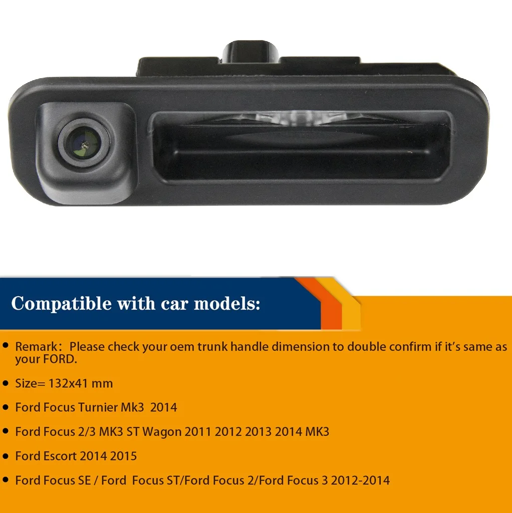 Misayaee HD 720P Rear View Camera for FORD focus 2/3 SE ST Wagon B-Max Bmax 2011 2012 2013 MK3, Backup Night Vision Camera