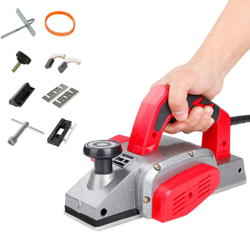 Handheld Powerful Electric Wood Planer, All Copper Motor Woodworking DIY Portable Power Planing Tool for Home Workshop