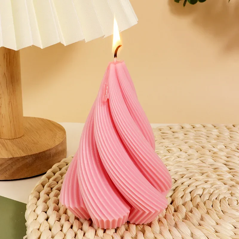 WHISKER | DIY Christmas Tree Candle Molds Home Decorative Candle Mold with Geometric Cone Shape Molds for Candles Molds Silicone