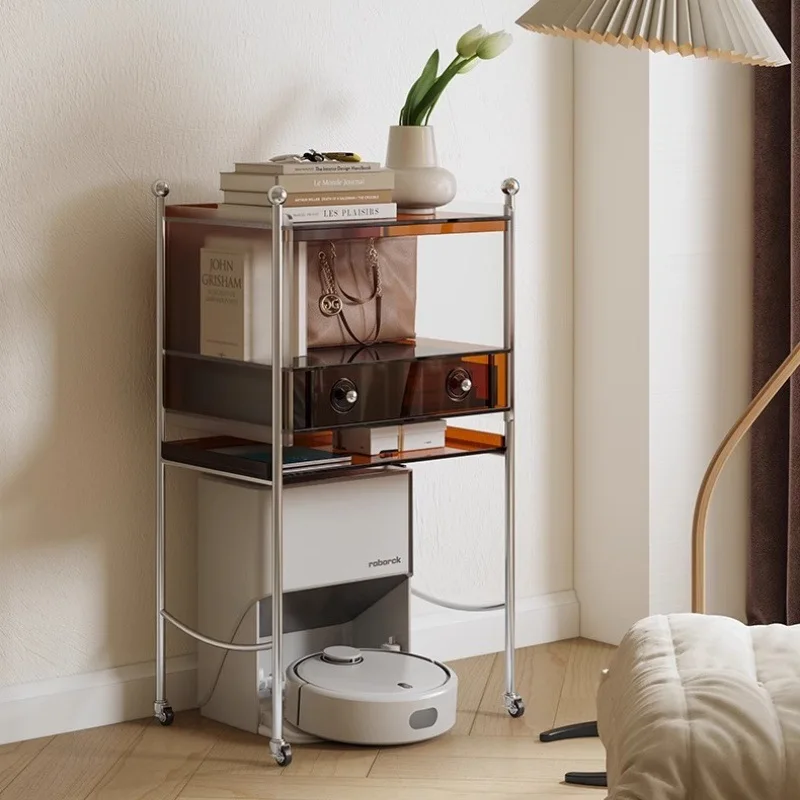 Шкаф для хранения с полкой, съемный диван для гостиной, акриловый небольшой боковой шкаф