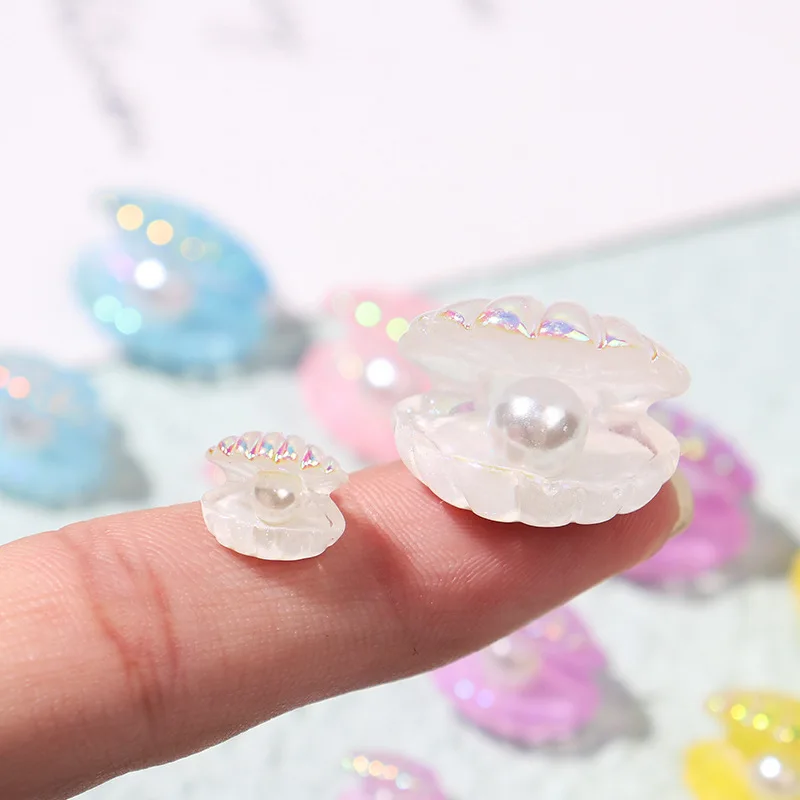 10 Stück Diy Resin Home Decor Kawaii Ocean Charms Serie Shell Pearl DecorCute Phone Case Zubehör – Detail 10