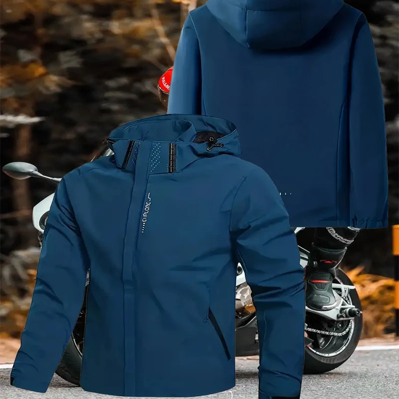 

Men's New Peacock Lightweight Outdoor Hiking Jacket,Waterproof Windbreaker with Removable Hood,Casual Sports Coat for Trekking