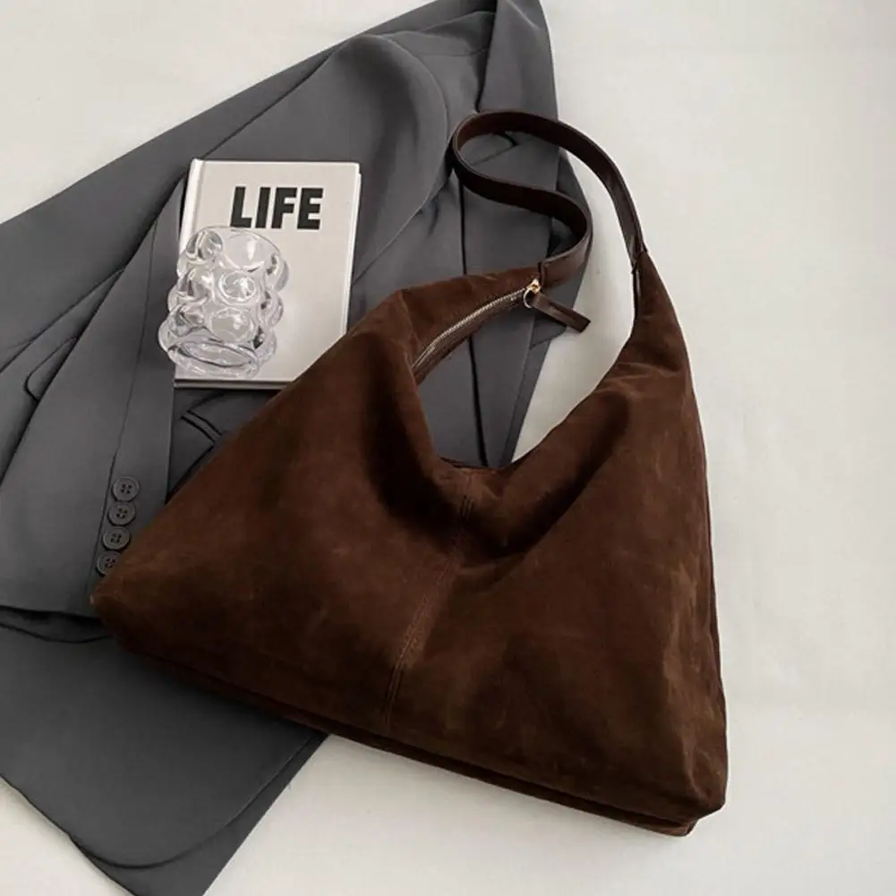 2026 الخريف الجلد المدبوغ حقيبة تسوق حقيبة سعة كبيرة حقيبة كتف بسيطة وأنيقة المرأة حقيبة كتف طقم تخزين المنزل #5