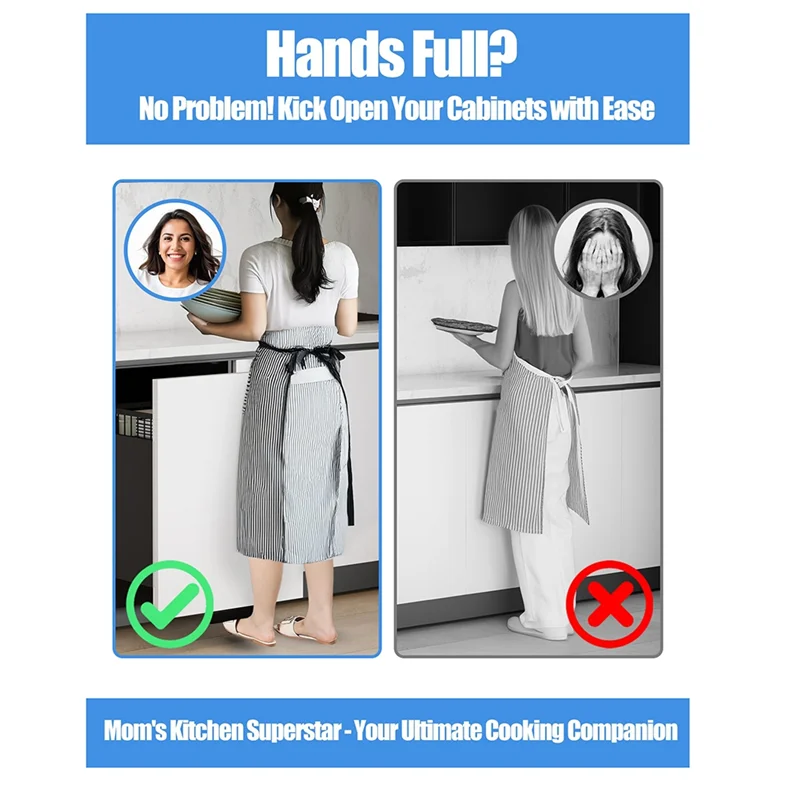 

ABJY-ножка шкафа для ящика для мусора, ножка для мусорного шкафа, бесконтактная конструкция без рук для полной накладки двери шкафа