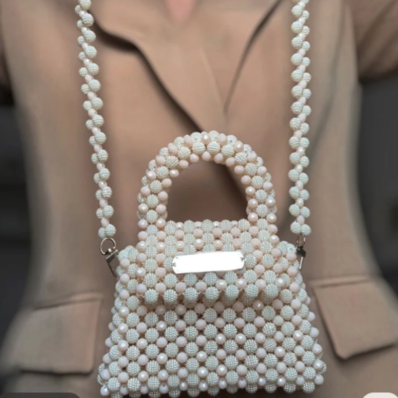 

Acrylic Bead Crossbody Women's Bags New Custom Ins Design Shoulder Bag Fashionable and Cute Party Flip Handbag Can Be Customized