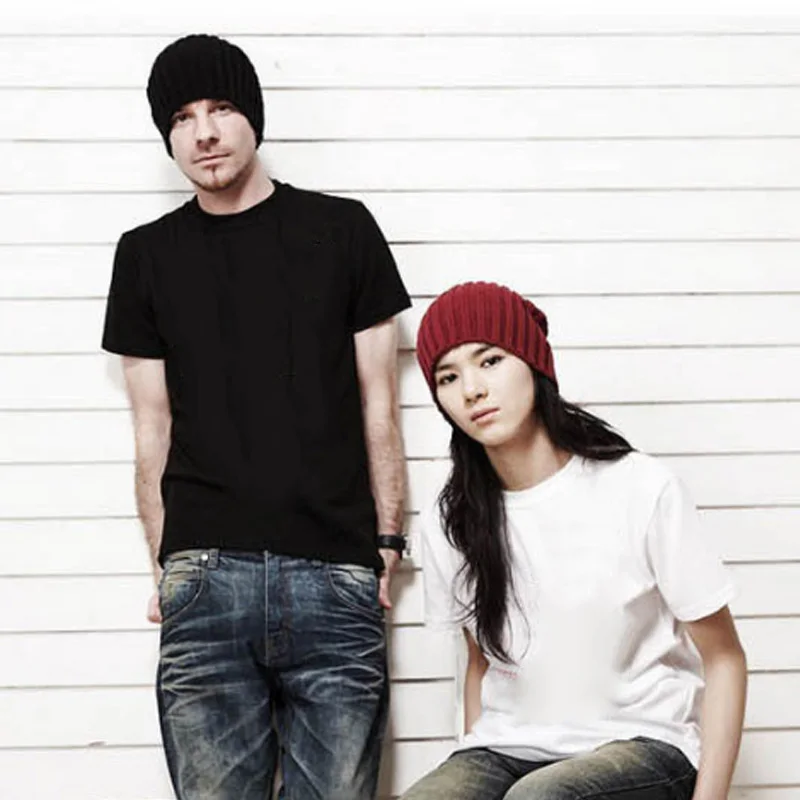 New Knitted Hat Winter Hats for Men Skullies Beanies Men Women Cap Autumn Beanie Hat Gorro Warm Skull Bonnet Men Winter Cap