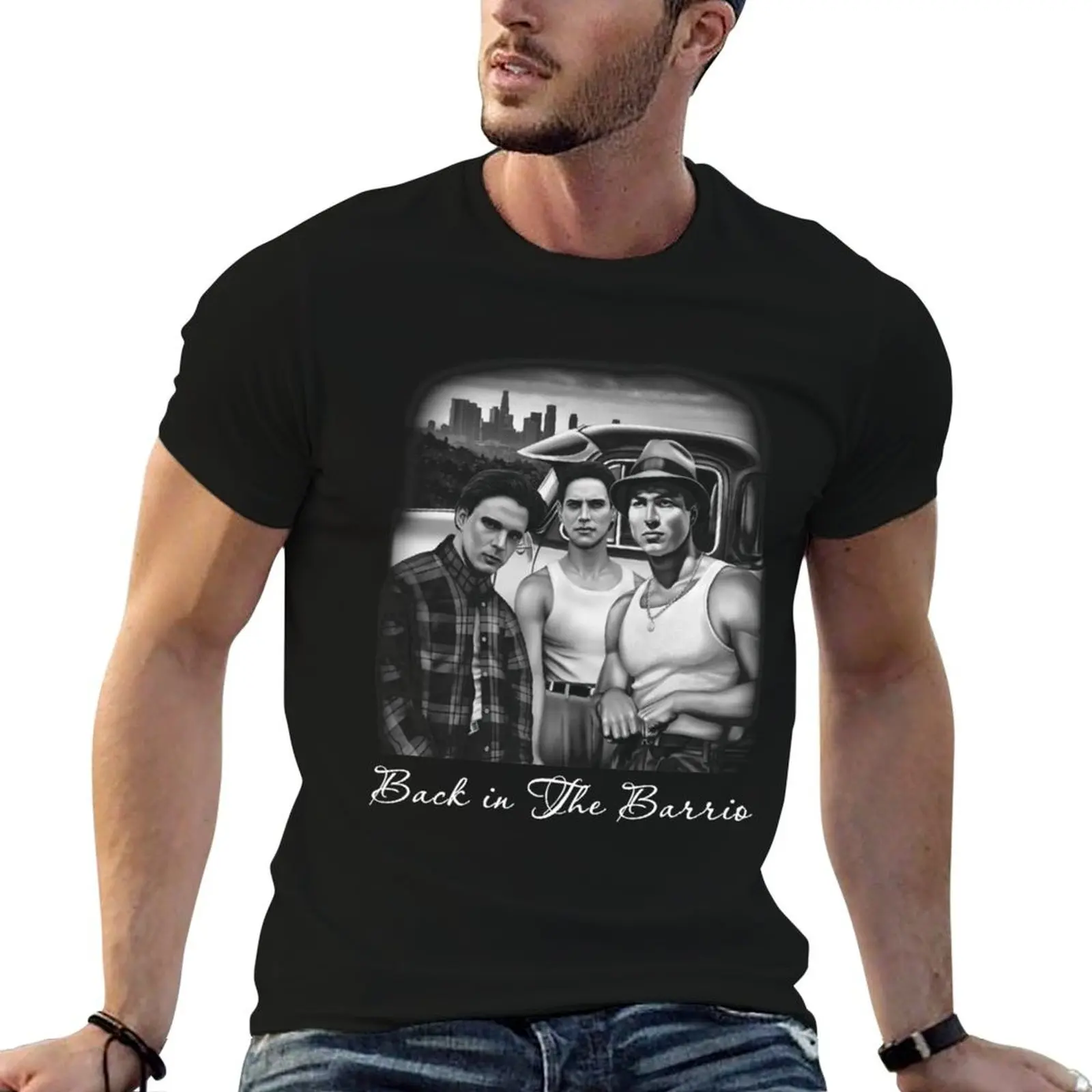 Black In The Barrio - Blood In Films Blood Out T-Shirt Soft Cotton Print T-Shirt