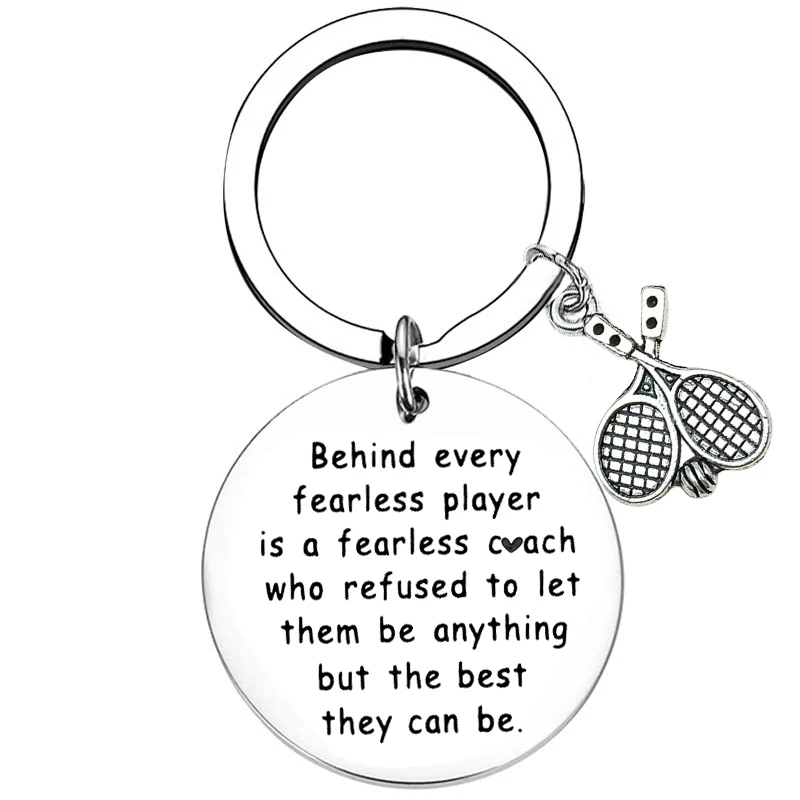 tennis Gift tennis trainer Keychain trainer Appreciation Gift tennis Jewelry for Team Player