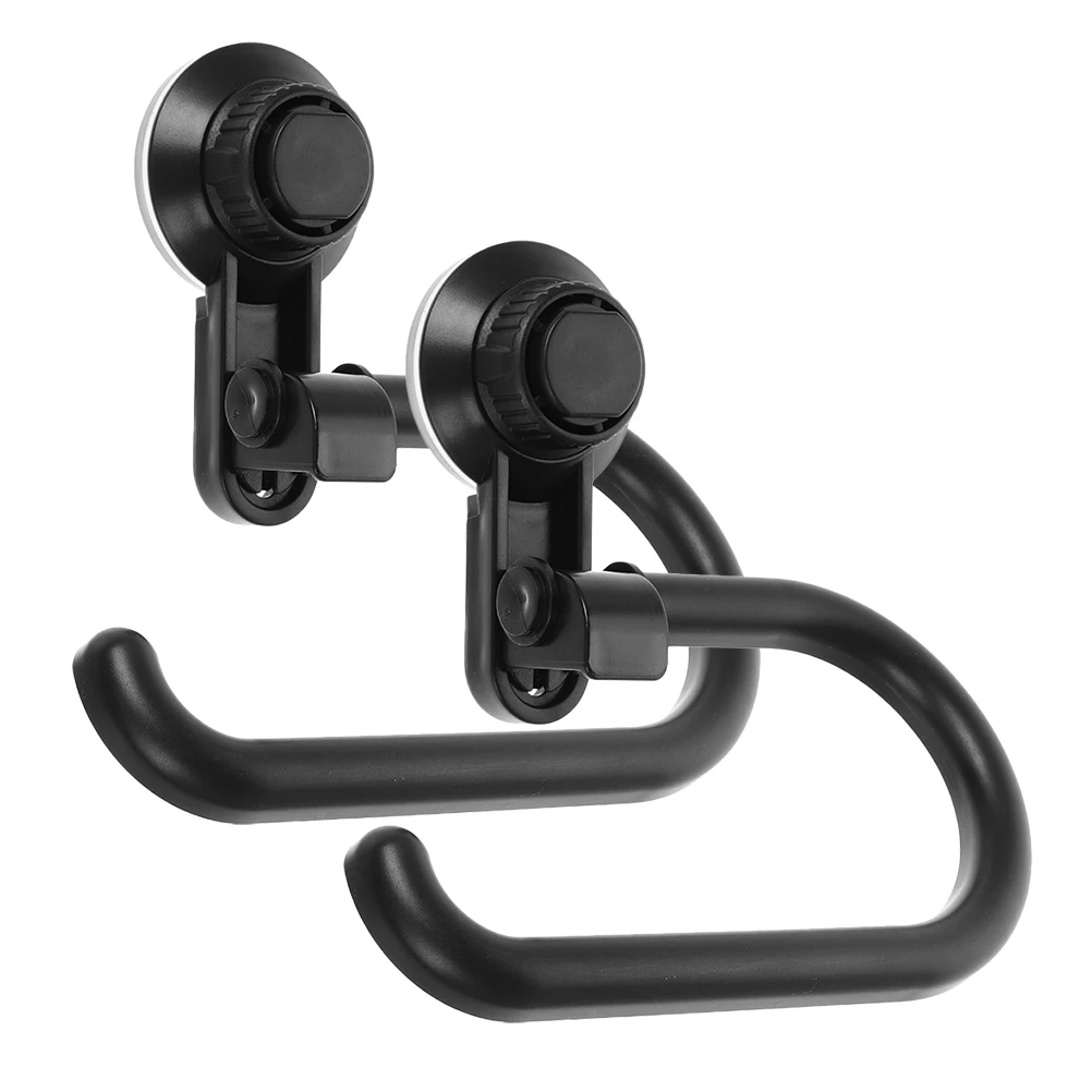 

2 Pcs Paper Towel Holder No Punch Toilet Dispenser Bathroom Wall Storage Roll Black Hand Tissue Hanger Travel