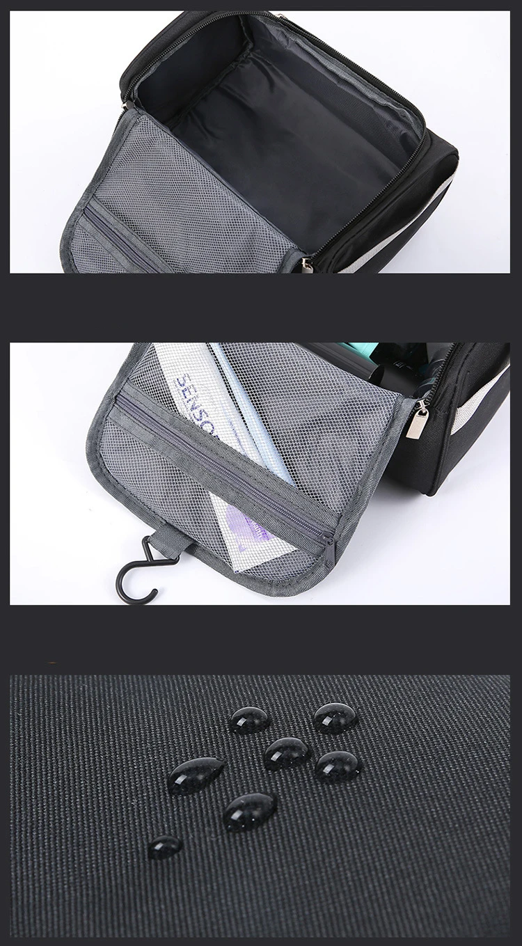 Polyester Men Business Portable Storage Bag Toiletries Organizer Women Travel Cosmetic Bag Hanging Waterproof Wash Pouch