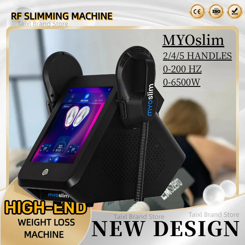 

MYO Slim Machines RF HI-EMT 6500 Вт Профессиональный скульптурный пояс с 5 ручками тазовый пояс Электромагнитная стимуляция для похудения CE ROSE