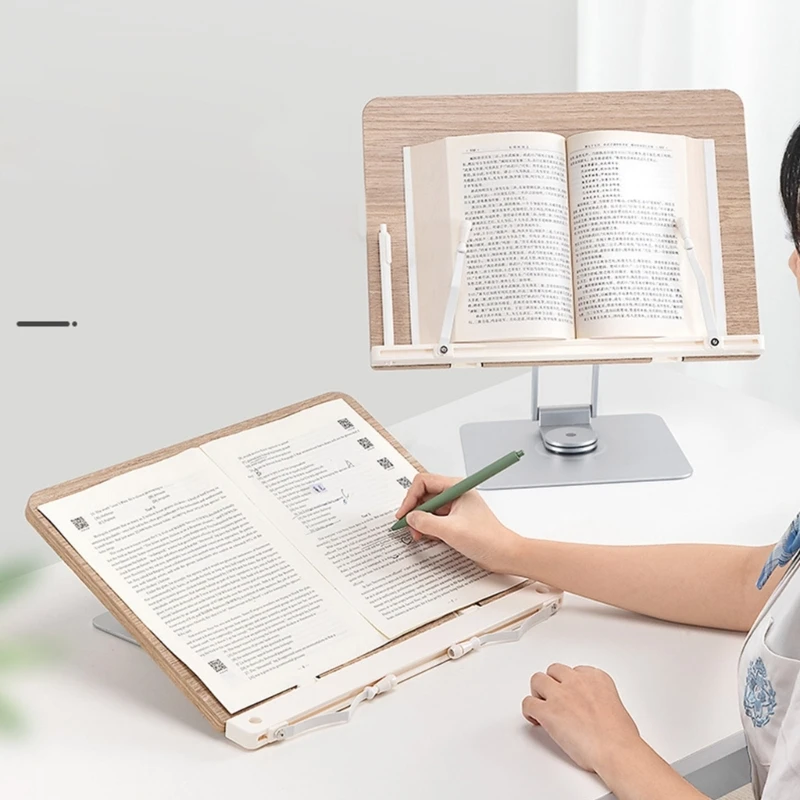 Многофункциональная настольная подставка для чтения, металлическая и деревянная подставка для ноутбука, подставка для книги