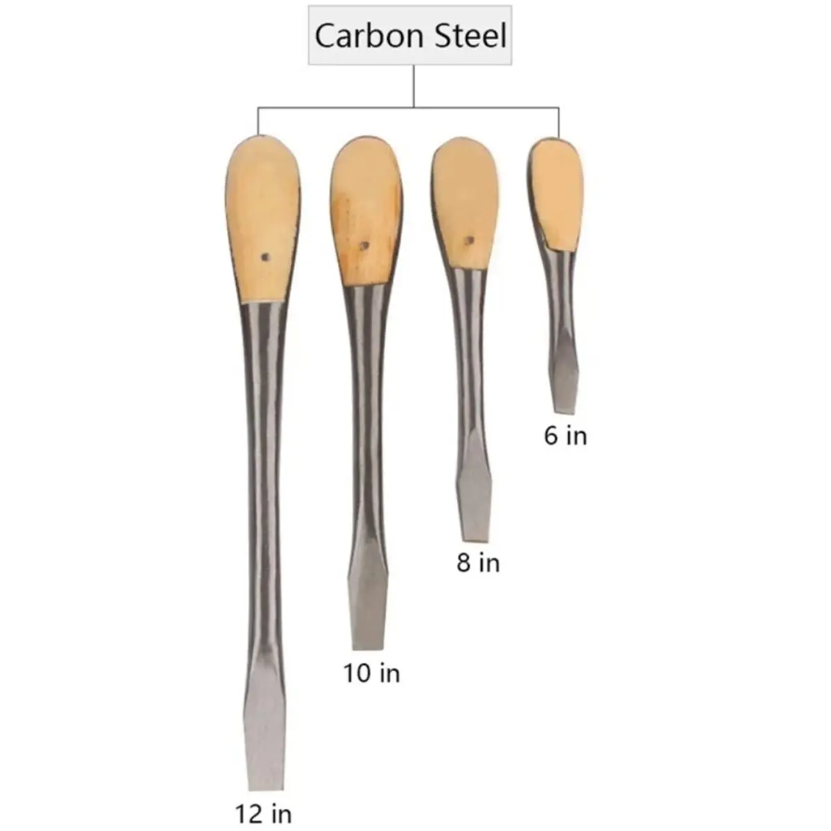 Heavy Duty Slotted Screwdriver Wooden Handle Knockable Flat Blade 6 8 10 12 in Wooden Handle Flathead Hand Repair Tool