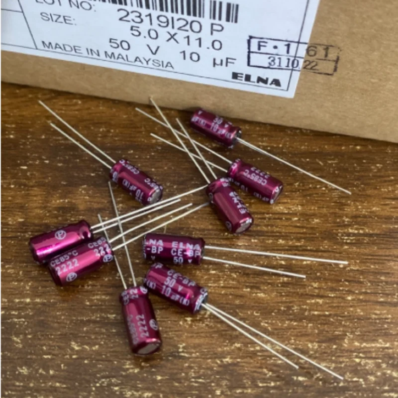 10PCS-100PCS 10UF 50V Japanese Ina ELNA Purple Robe Capacitor 50V10UF 5 * 11 RBD BP Infinite