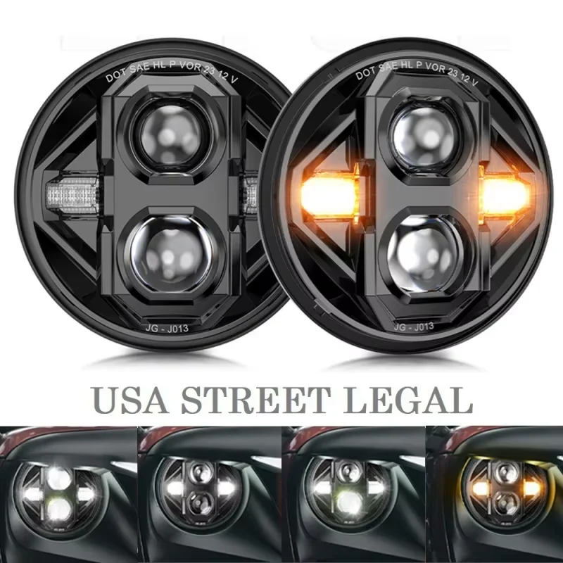 

2Pcs US Standard 7 Inch headlights Off-road Modified LED Headlights Far And Near Headlights For Wrangler JK Round Headlight