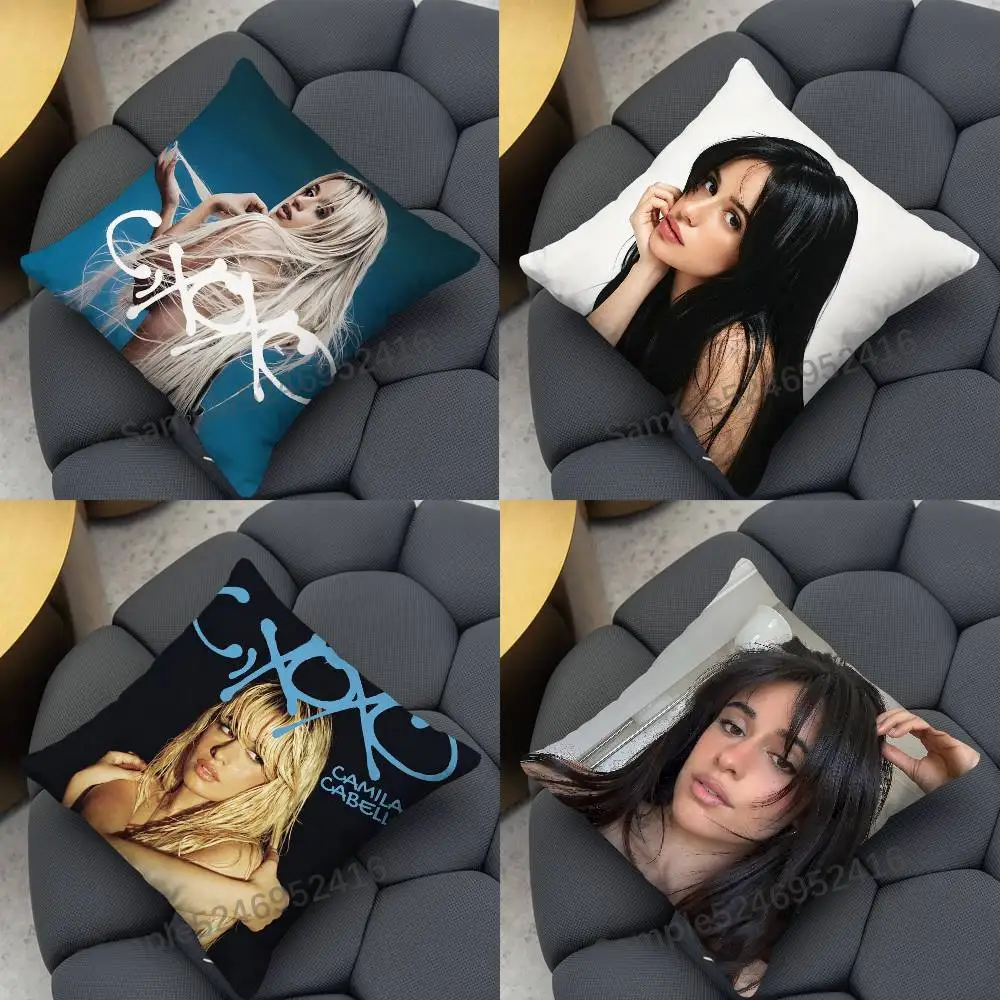 C-Camila Cabello C'XOXO Pillow Case Cover Square for Decorative Cushion Bed Couch Sofa Classic Style Machine Washable
