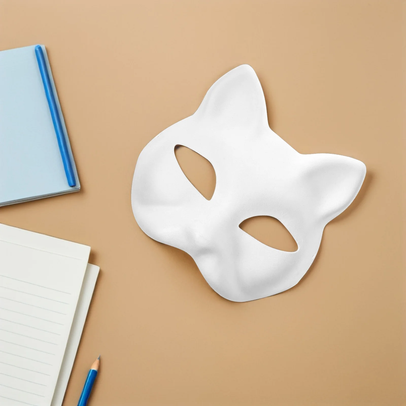 

5pcs Painted Masks Blank DIY Cat Face Halloween Masquerade Party Accessories Eco Masquerade Mask For Couple Friendly