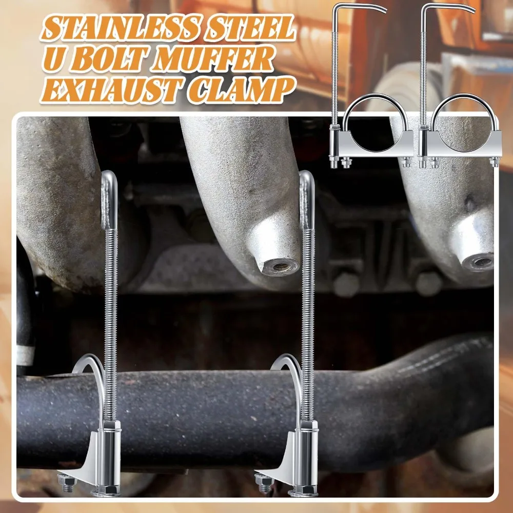 مشبك أنابيب العادم مع هوك العالمي مشبك أنابيب العادم الخلفي الخمار هوك مع هوك دائم 3 بوصة سيارة شاحنة أنابيب العادم