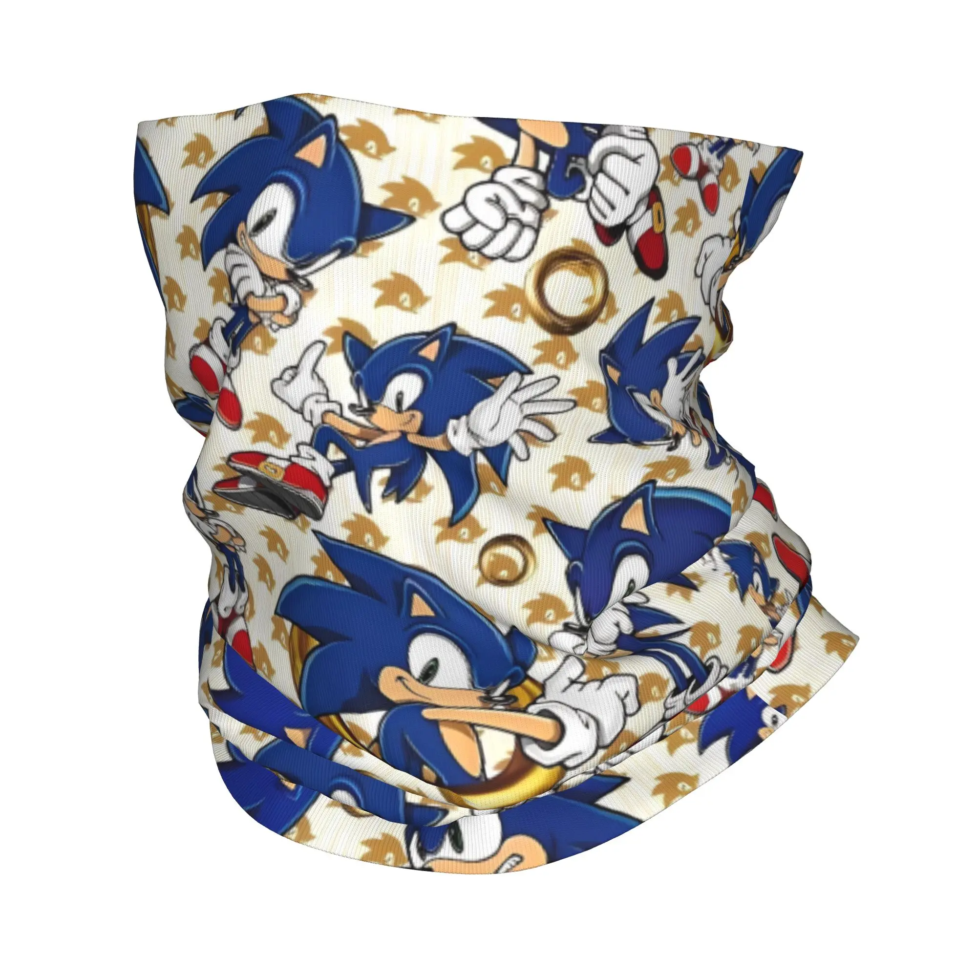 Gaming Soniced Bandana Neck Gaiter Printed  Wrap Scarf Multi-use Cycling Scarf Running Unisex Adult Washable