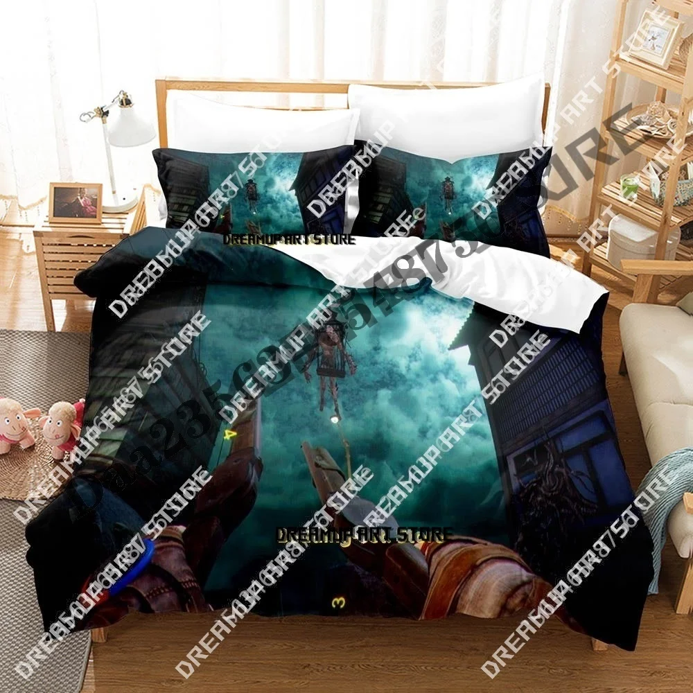

3D Print Hellsweeper VR Bedding Set Single Twin Full Queen King Size Bed Set Adult Kid Bedroom Duvetcover Sets Anime Bed Sheet