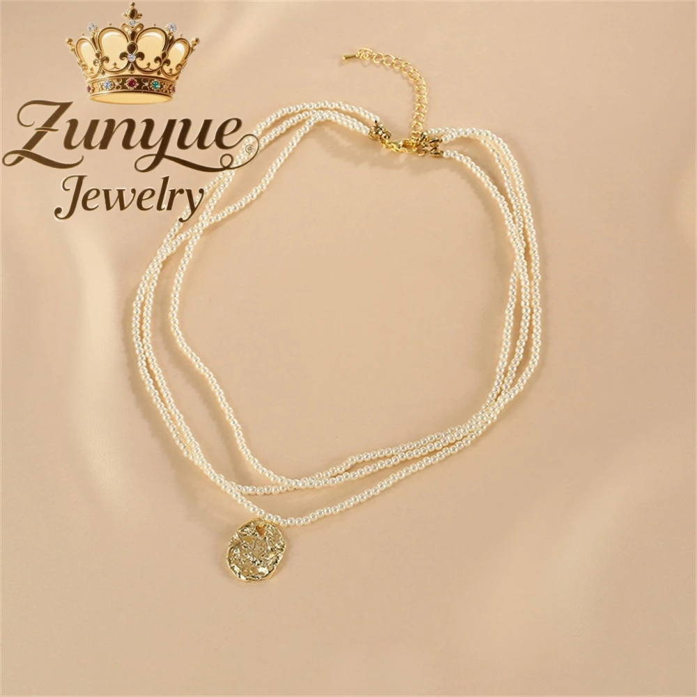 

Multi-Layer Pearl Necklace Versatile Collarbone Chain, Light Luxury And High-End Neckchain Accessory Fashion Jewelry Exquisite