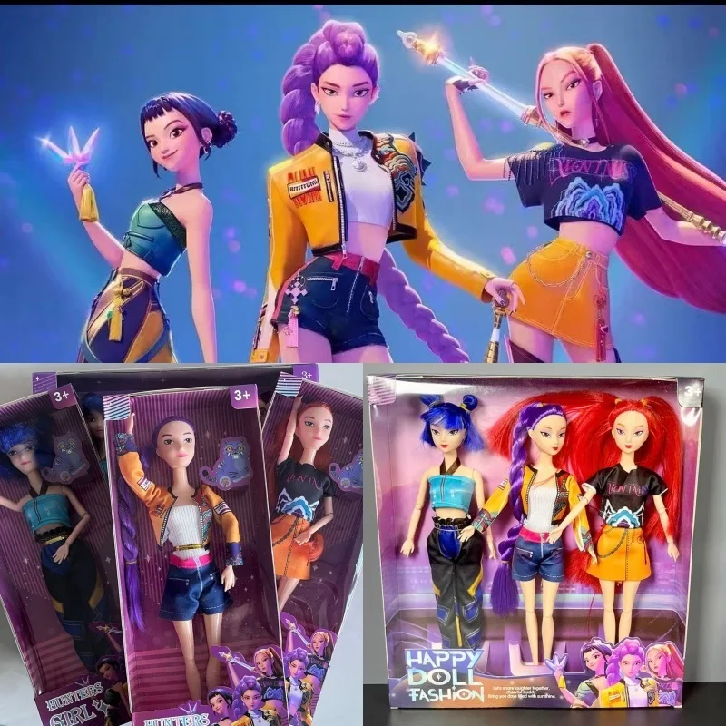 

30 см НОВАЯ аниме KPop Охотники на демонов Кукла Виниловая игрушка Rumi Mira zoi Персонаж Виниловая маска Статуэтка Случайная кукла Вентилятор на день рождения Клубные подарки