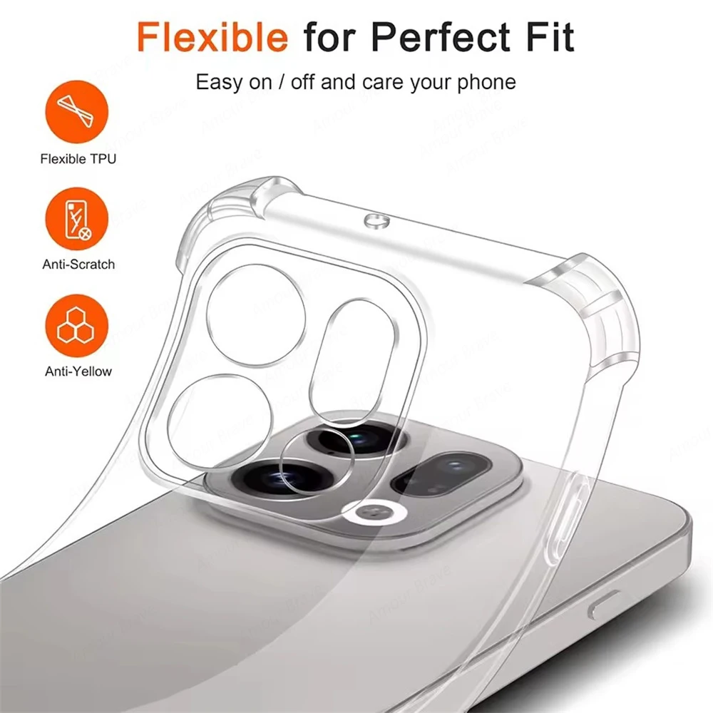 Oppo Reno 12 - Transparent Shockproof Phone Case for OPPO