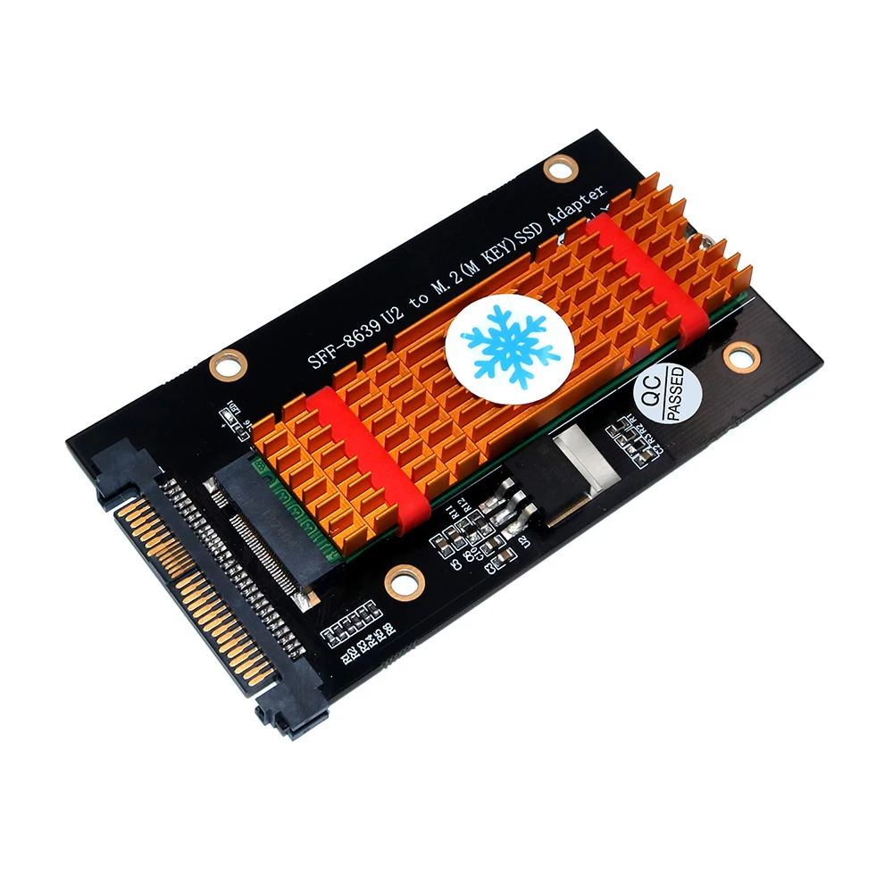 NVME M.2 SSD M Key to U.2 Adapter with M.2 SSD Cooling M2 NVME PCI-E SSD to PCI-Express 4x X16 U.2 SFF-8639 Adapter for Computer