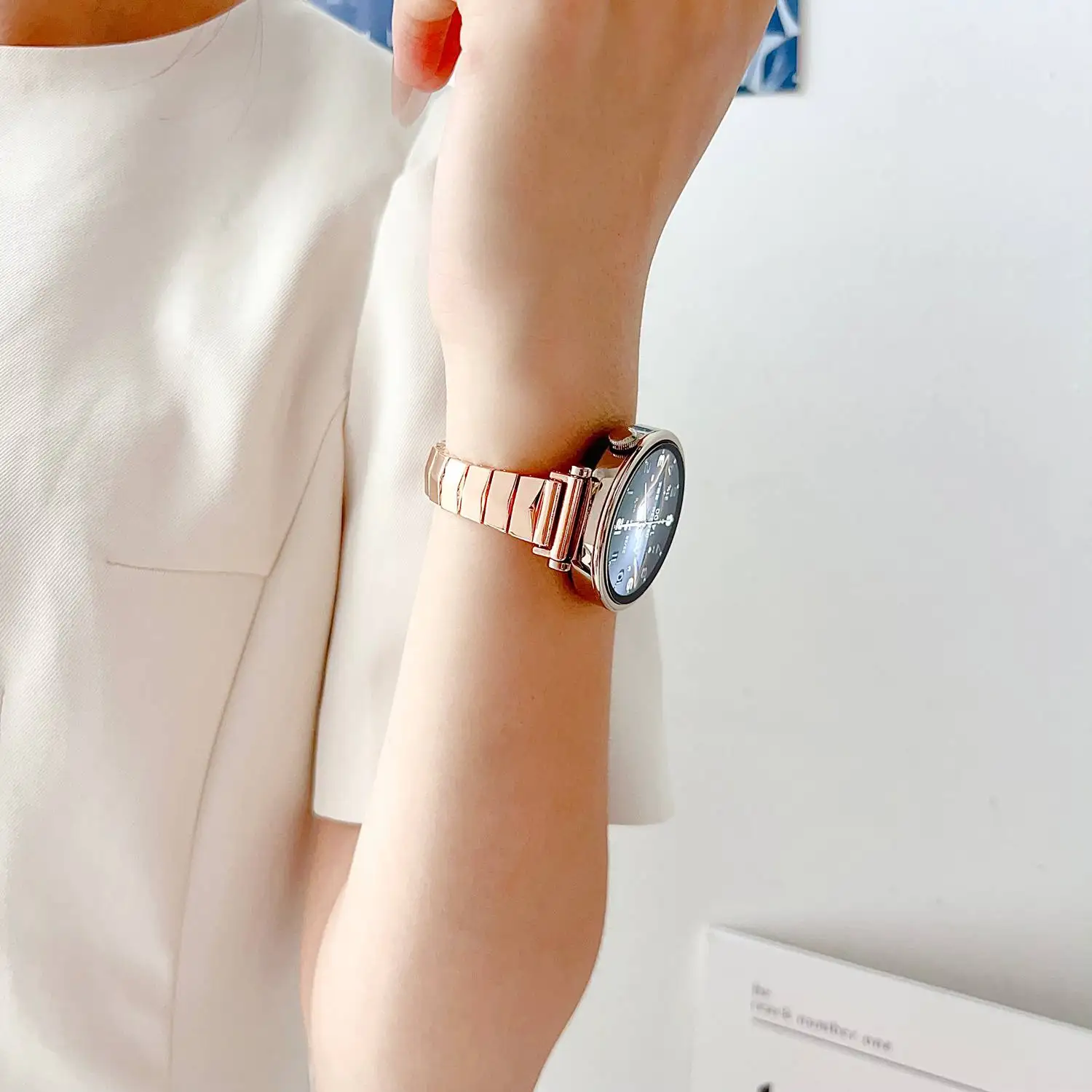 Fashion Link Strap For Samsung Galaxy Watch 7 FE 5 Pro 4 6 classic band 44mm 40mm sport correa loop