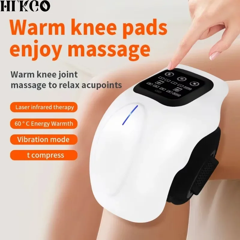 6-Head Electric Knee Massager, Smart Vibration Air Pressure Kneading Hot Compress Wireless Knee Massage Machine