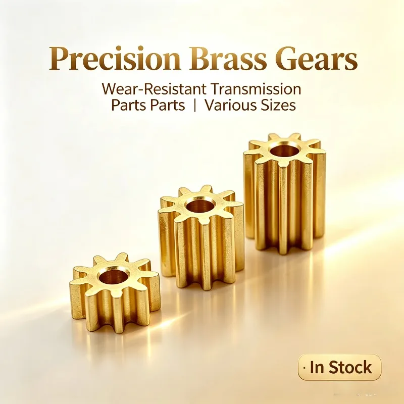 10PCS 9T 0.6M Copper Metal Gear OD6.6MM 9 Tooth 2/2.3mm Hole Repair Hardware Motor Parts 92A 92.3A
