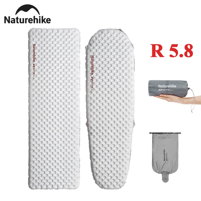Nadmuchiwany materac Naturehike R 5.8 zewnętrzny przenośny składany namiot do spania pojedyncza podkładka Ultralight piesze wycieczki podróżna mata kempingowa