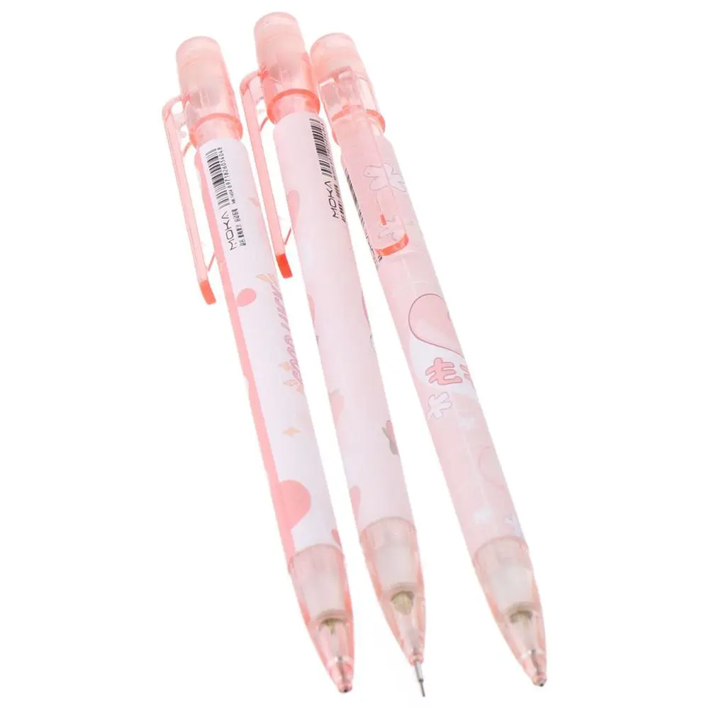 

6 PCS Writing Supplies 0.5mm Mechanical Pencil Cute with Erasers Drawing Pencils Peach Pencils Office Supplies