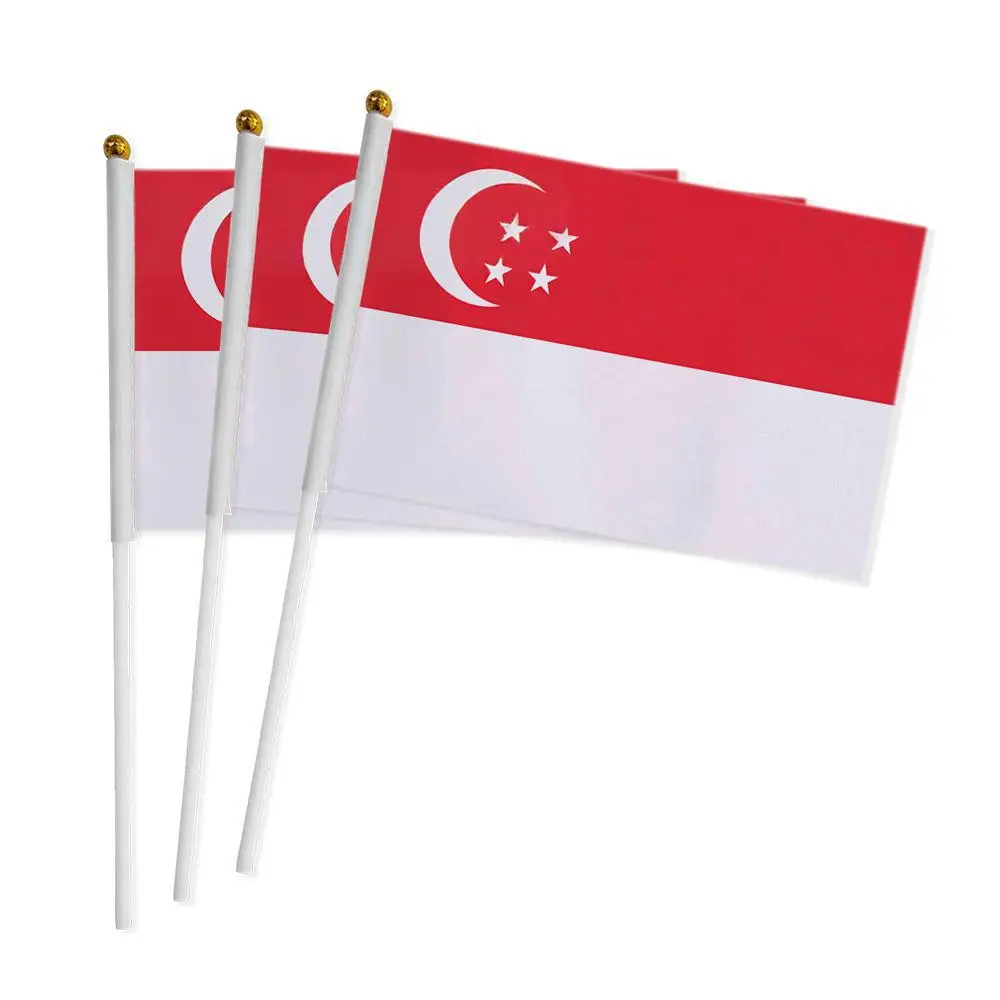 14*21cm Nigeria/Jordan/Netherlands/Kuwait/Jordan/Singapore/Lebanon Hand Flag World  Countries Hand Held Small Waving Flag