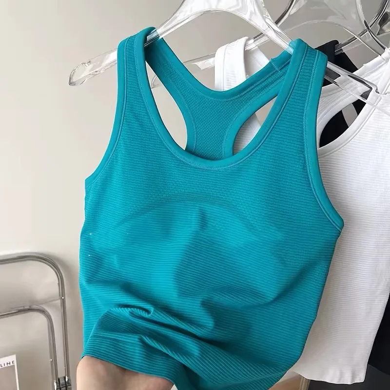 

Women's Stretch One Piece Yoga Sports Vest I-Shaped Slimming Camisole Short Style Running Fitness Outerwear