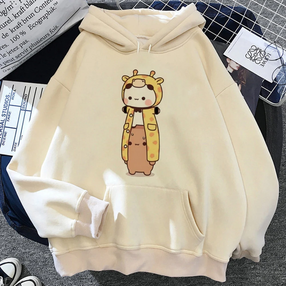 Bubu Dudu hoodie wanita estetika streetwear lucu 90s berkerudung kemeja tracksuit wanita Kawaii menarik