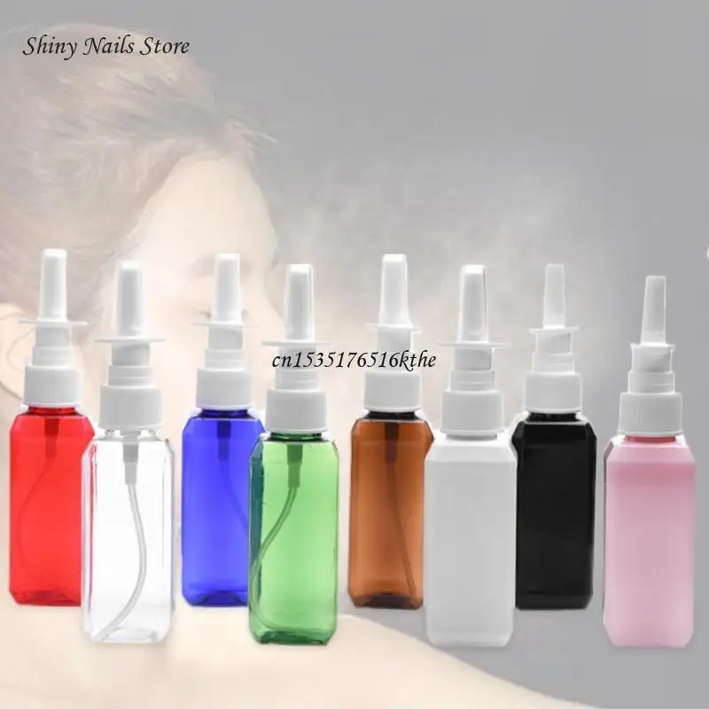 50ml Clear Empty Plastic Nasal Bottles Sprayer Nose Refillable Bottling Dropship