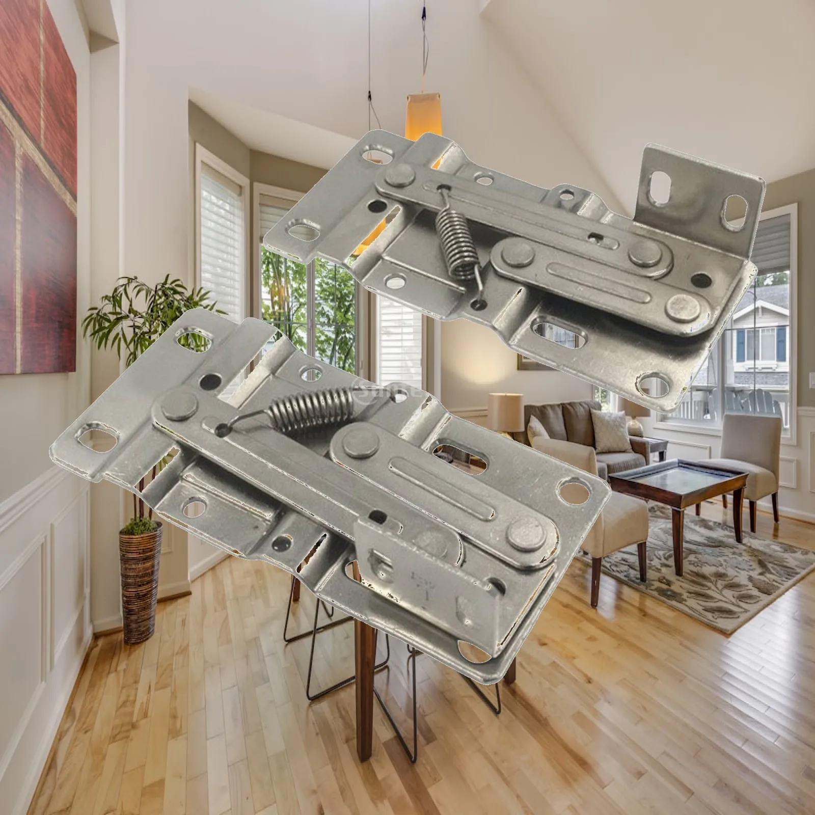 Cabinet Spring Hinge with Screws Smooth Rotation Foldable Flap Hinge Hardware Rust Resistant Long-Lasting for DIYers, Bookcase