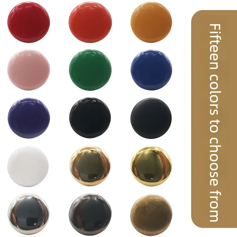 Color Double-sided Rivets, Flat Collision Nails, Hat Nails, Apparel, Shoe Bag, Round Pair Knock Letter Rivets.