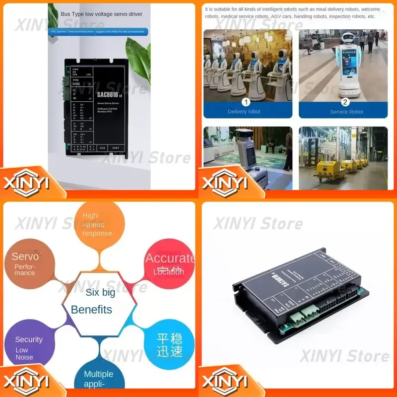 for Servo Drive Speed Position Closed Loop CANopen RS485 Robot Drive Low Voltage Servo 15A