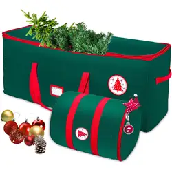 Christmas Storage Bag with Zipper Portable Xmas Storage Bag Waterproof for Party Supplies Xmas Storage Container Protection