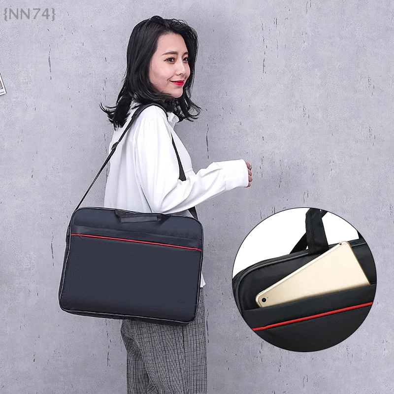 【رقم】حقيبة كتف للكمبيوتر المحمول مقاس 15.6 بوصة - حقيبة يد كمبيوتر من النايلون للأعمال مع سحاب وتصميم محمول #3