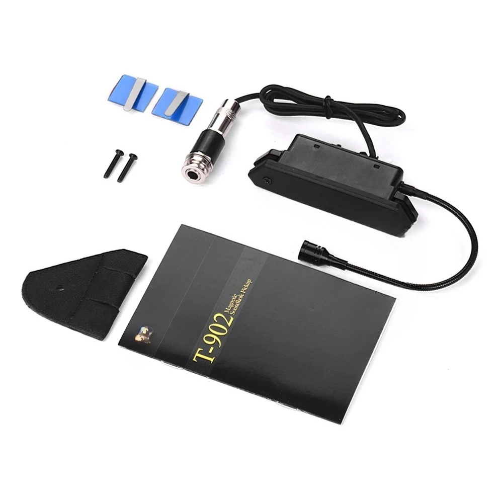 Acoustic Guitar Active Soundhole Pickup Magnetic + Microphone Dual Pickup Systems with Volume Controls for Classic Folk Guitars