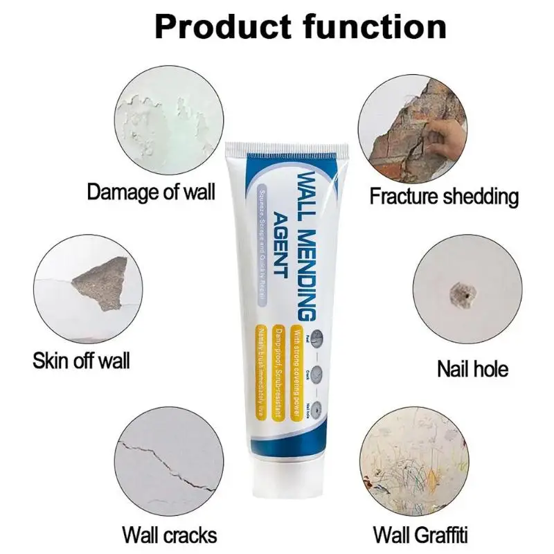 Waterproof Wall Mending Agent Ceramic Tile Scratch Repair Paste Non-Toxic for Home Wall Damage Repair