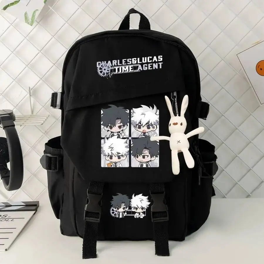 Juego de Anime negro azul Baige Pink Link Click Mochilas escolares para estudiantes Mochilas de gran capacidad para regalo