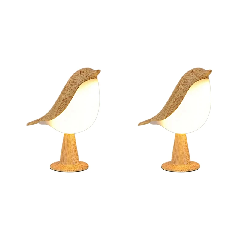 

A78U-2X Bird LED Bedside Lamp Small Cordless Bird Night Light Touch Control Bedroom Table Reading Lamp Home Decor